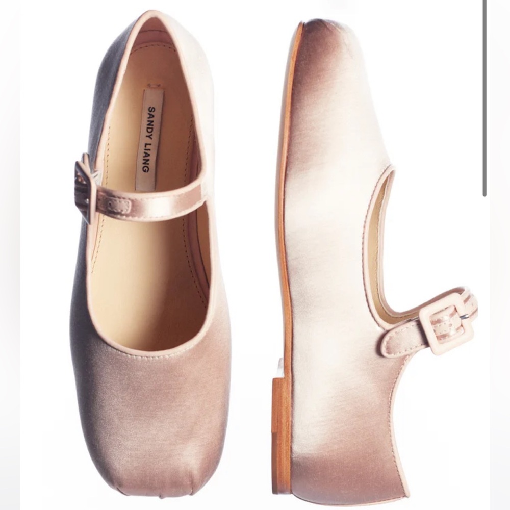 Sandy Liang Women's Blush Mary Jane Flats